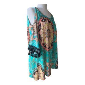Now & Forever Cold-shoulder Tunic‎ Top Size Small